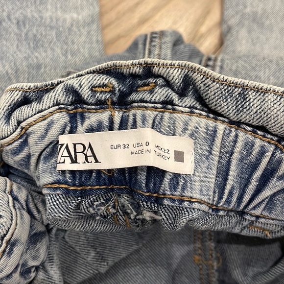 ZARA PAPER-BAG DENIM - Picture 2 of 4